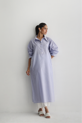 Lavender - Embroidered Shirt - The Solid Edit by Saira Habib