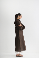 Espresso - Pánkòu Knot Kurta - The Solid Edit by Saira Habib