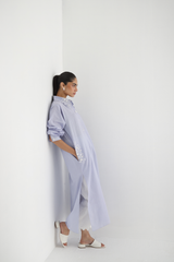 Lavender - Embroidered Shirt - The Solid Edit by Saira Habib