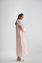 Petal Pink - Paisley Embroidered Kurta - The Solid Edit by Saira Habib