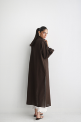 Espresso - Pánkòu Knot Kurta - The Solid Edit by Saira Habib