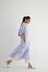 Lavender - Embroidered Shirt - The Solid Edit by Saira Habib