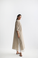 Fawn - All-over Cutwork Kurta - The Solid Edit by Saira Habib