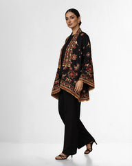 Black Velvet Deer Jacket - SairaHabib