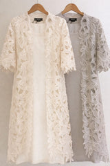 Cutwork Jacket with Inner and Culottes - SairaHabib