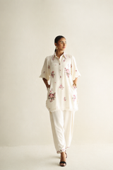 Inflorescence - Ivory Short Shirt & Pants (Set)