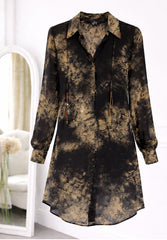Black and Gold tie-dye Top - SairaHabib